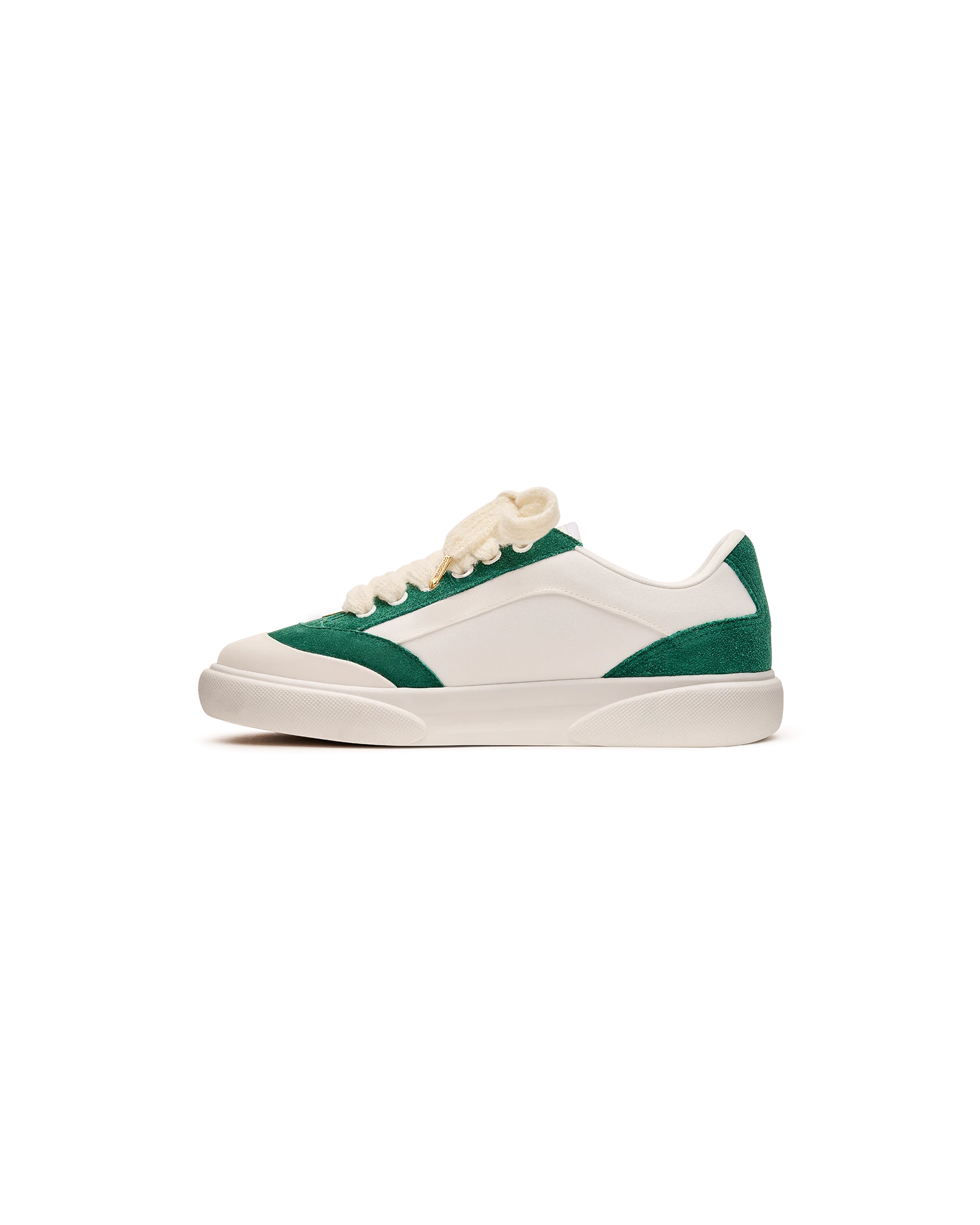 Men's White and Green Del Mar Sneaker