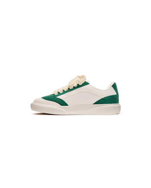 Men's White and Green Del Mar Sneaker