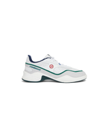 Women's White and Green Court Championship Sneaker