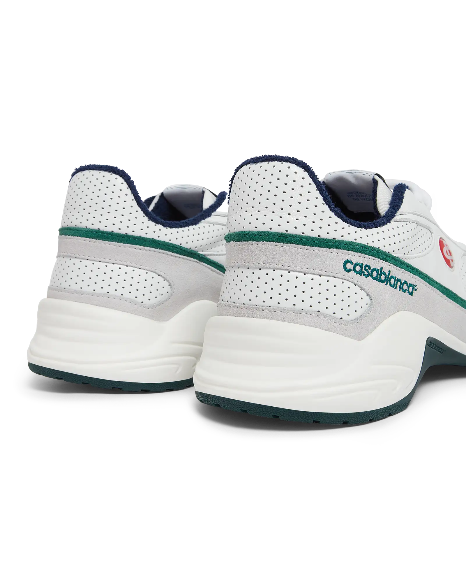 Women's White and Green Court Championship Sneaker