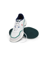Women's White and Green Court Championship Sneaker