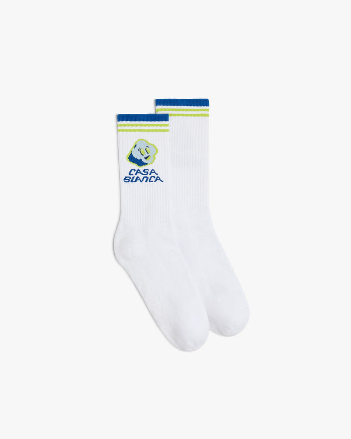 Blue CC Smile Socks
