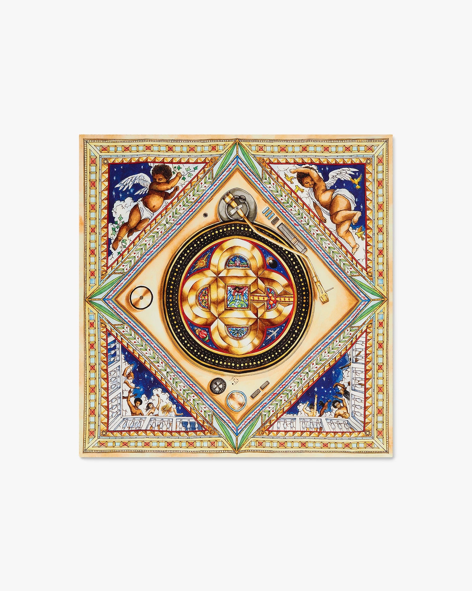 Plafond Orne De Musique Large Silk Scarf
