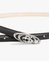 Black Mini Warped Logo Belt