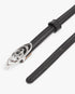 Black Mini Warped Logo Belt