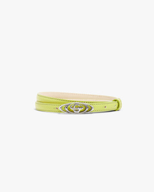 Lime Mini Warped Logo Belt