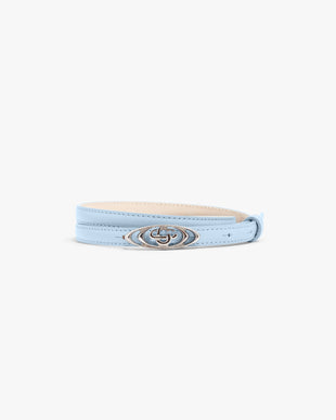 Blue Mini Warped Logo Belt