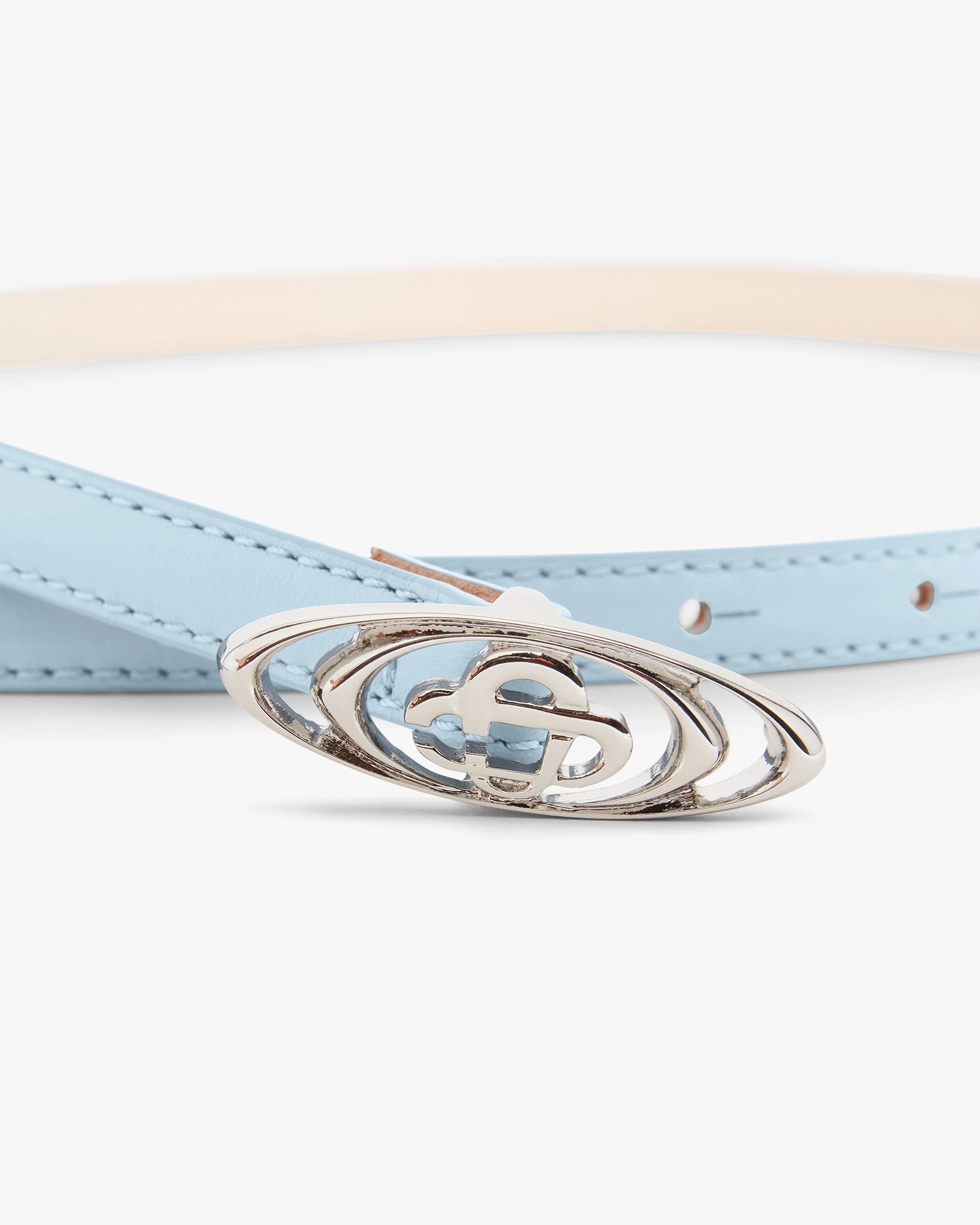 Blue Mini Warped Logo Belt