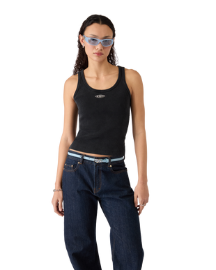 Blue Mini Warped Logo Belt