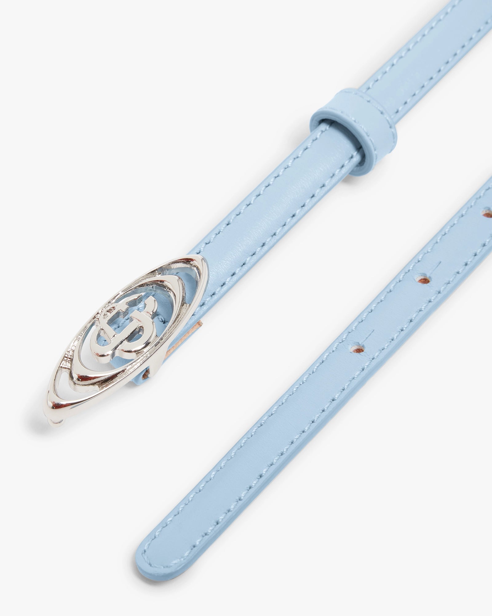 Blue Mini Warped Logo Belt