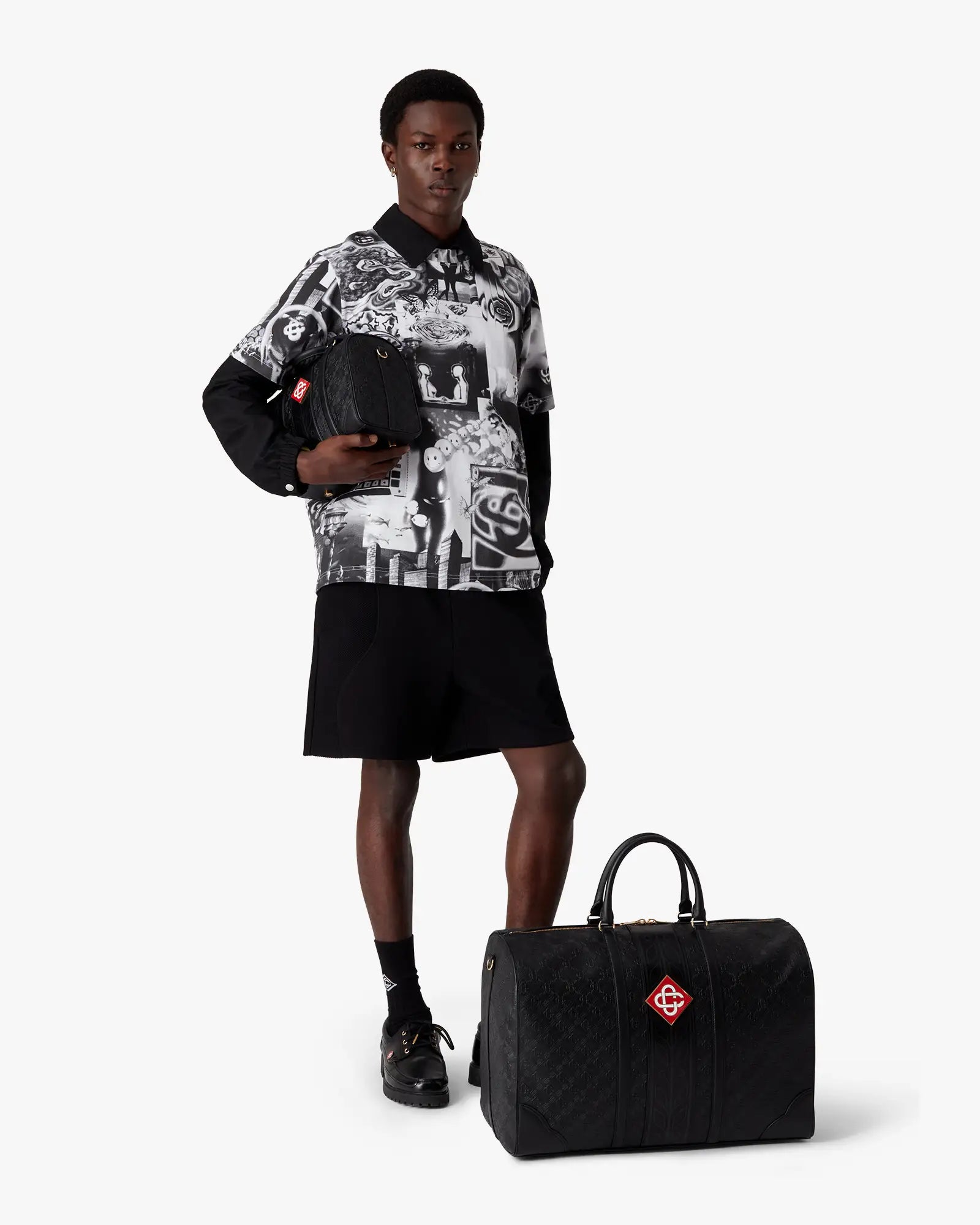 Black Monogram Weekender Bag