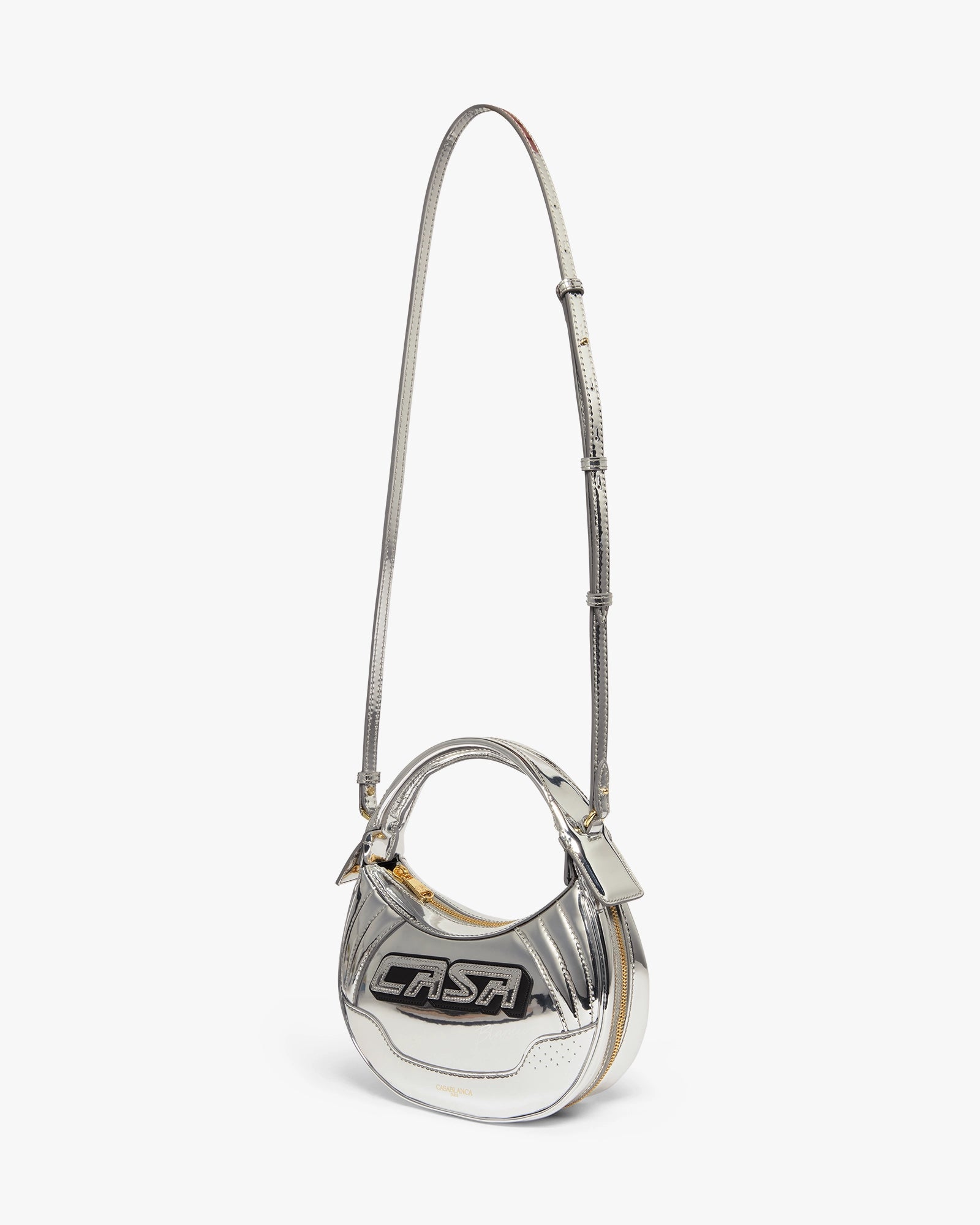 Silver Biker Bag