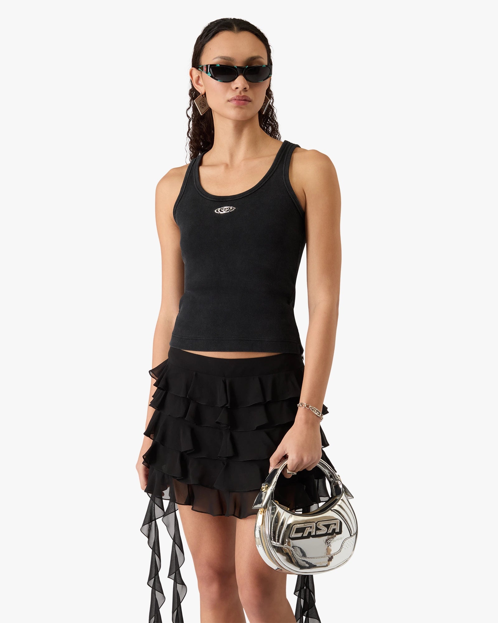 Silver Biker Bag