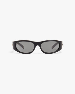 Black Warped Sport Sunglasses