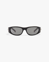 Black Warped Sport Sunglasses