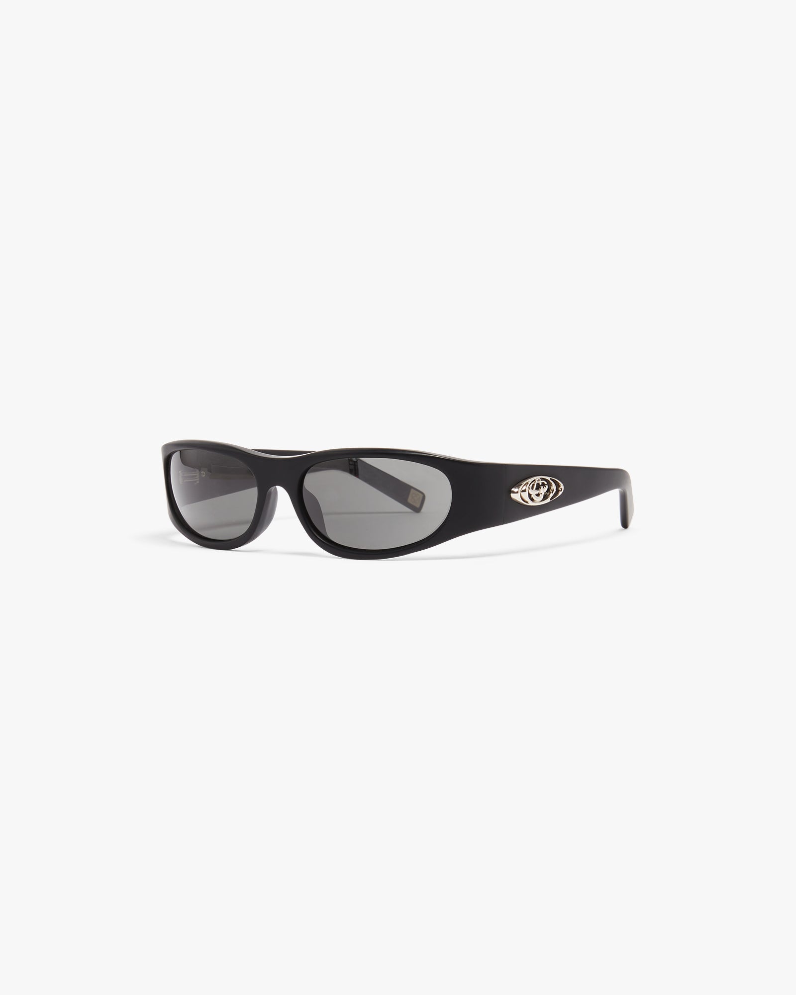 Black Warped Sport Sunglasses