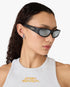 Black Warped Sport Sunglasses