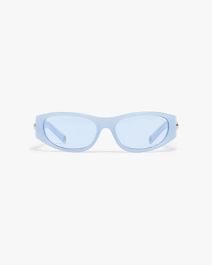 Blue Warped Sport Sunglasses