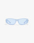 Blue Warped Sport Sunglasses