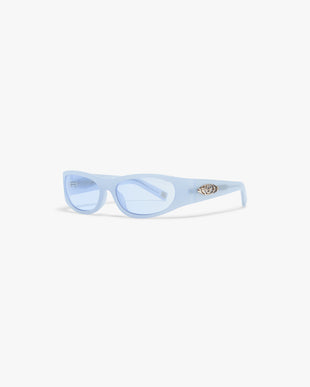 Blue Warped Sport Sunglasses