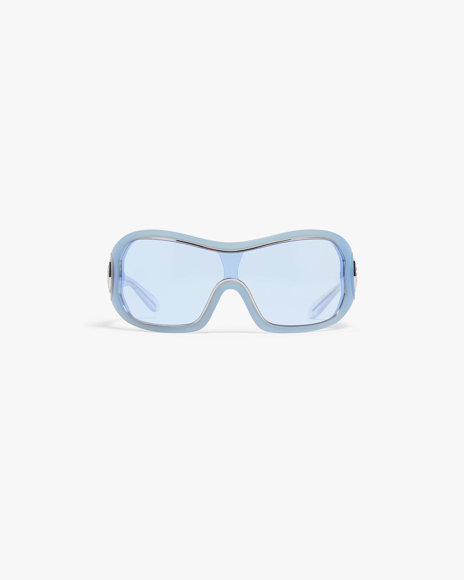 Blue Outline Shield Sunglasses