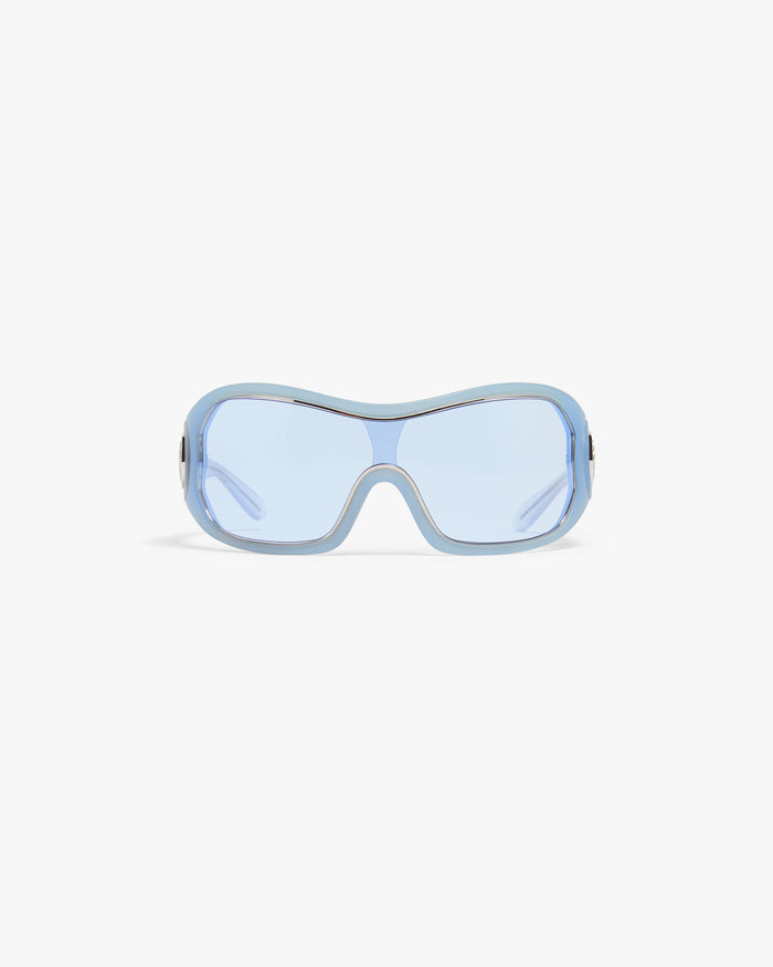Blue Outline Shield Sunglasses