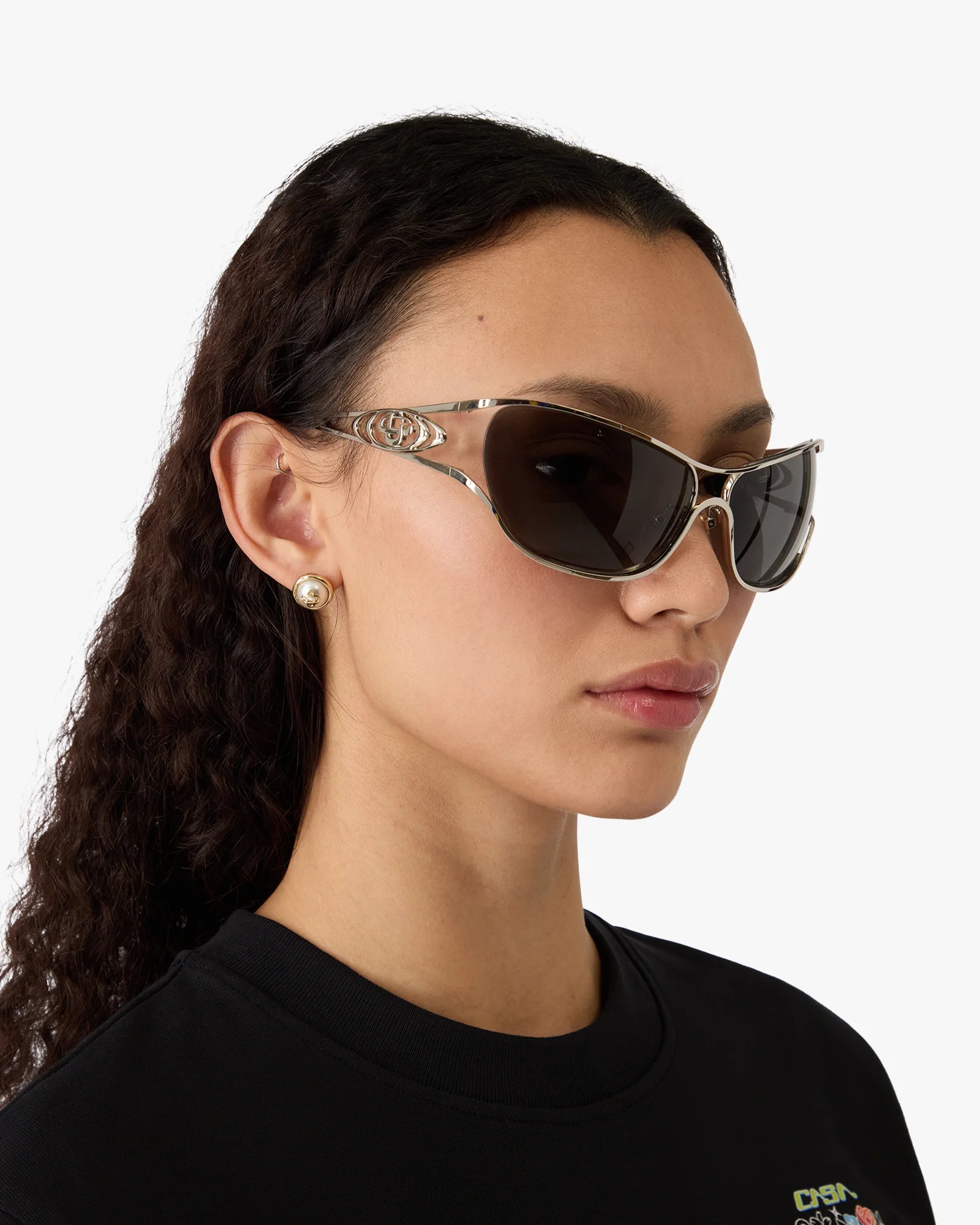 Black Outline Sport Sunglasses