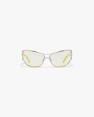 Lime Outline Sport Sunglasses