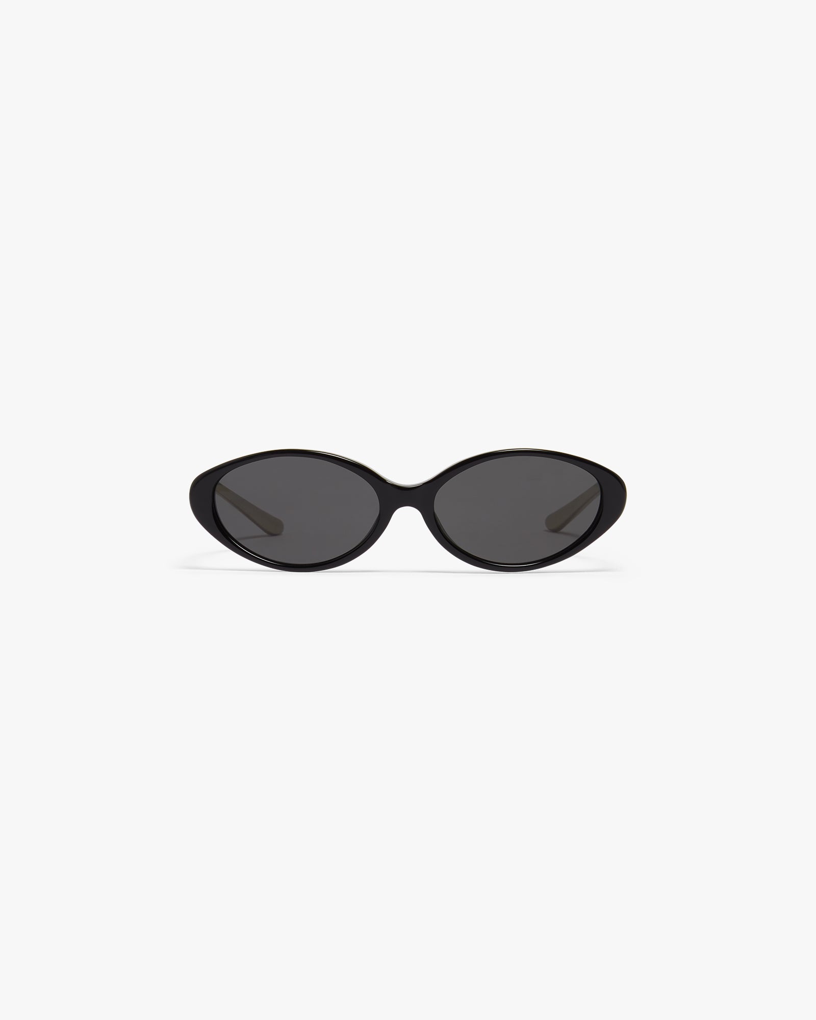 Black Oval Curve Sunglasses