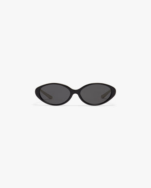 Black Oval Curve Sunglasses