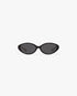 Black Oval Curve Sunglasses
