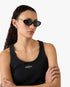 Black Oval Curve Sunglasses