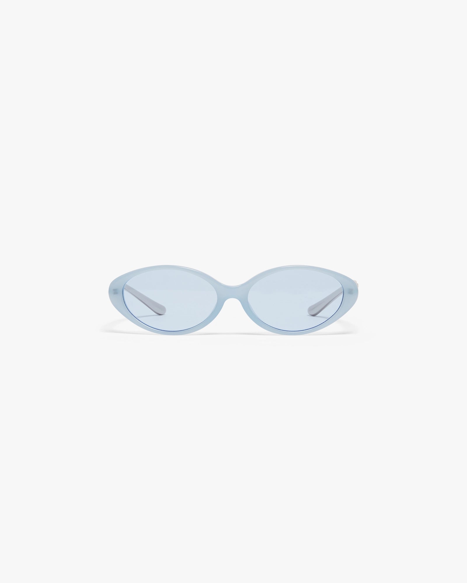Blue Oval Curve Sunglasses