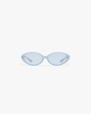 Blue Oval Curve Sunglasses