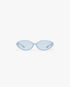 Blue Oval Curve Sunglasses