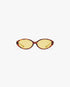Yellow Oval Curve Sunglasses