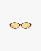 Yellow Oval Curve Sunglasses