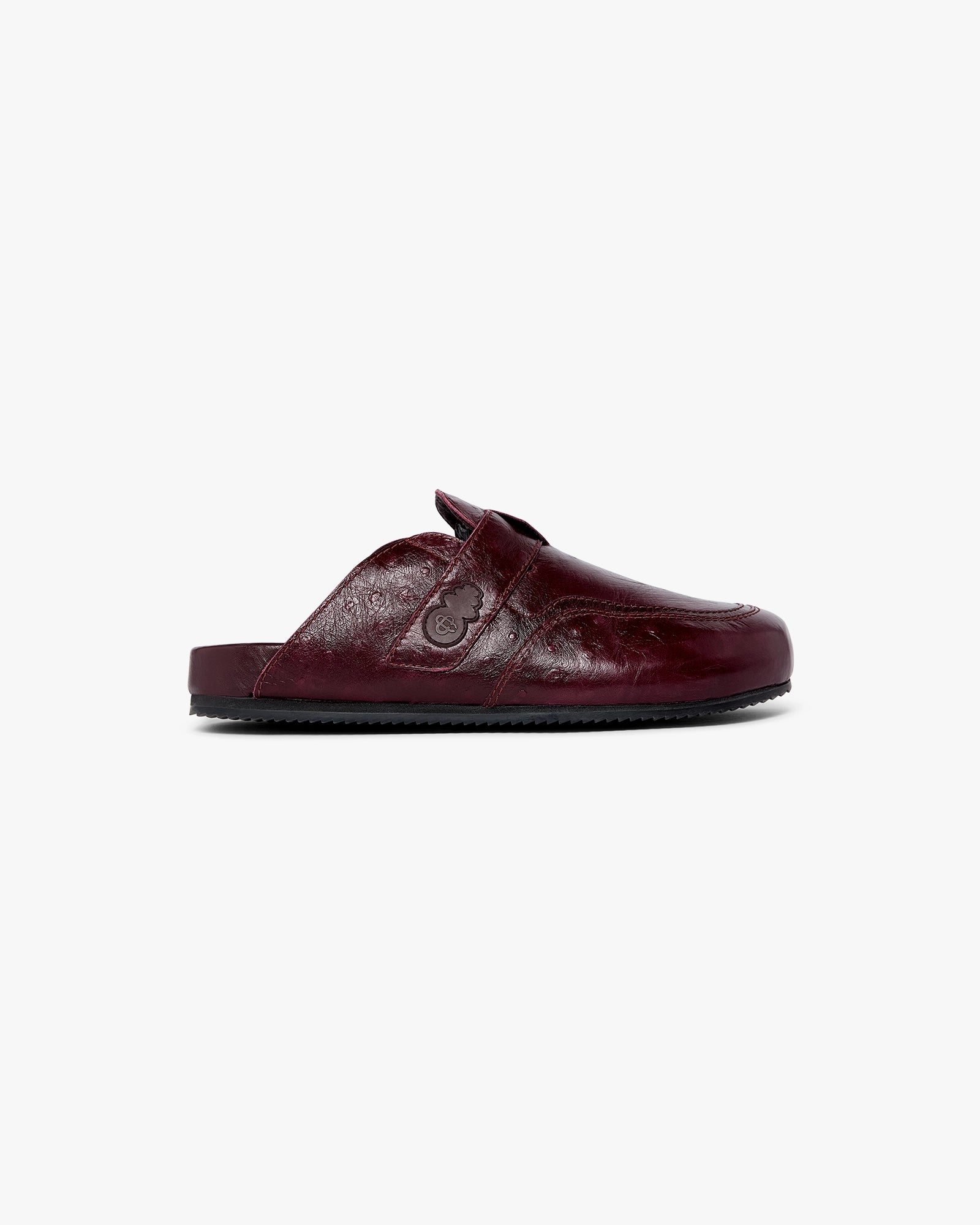 Burgundy Leather Outdoor Mule