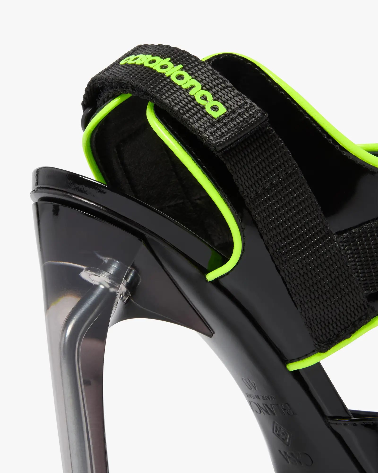 Black Leather Raver Pumps