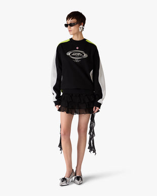 Escarpins-sneakers à talon en cuir argenté