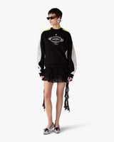 Silver Leather Heeled Sneaker Pumps