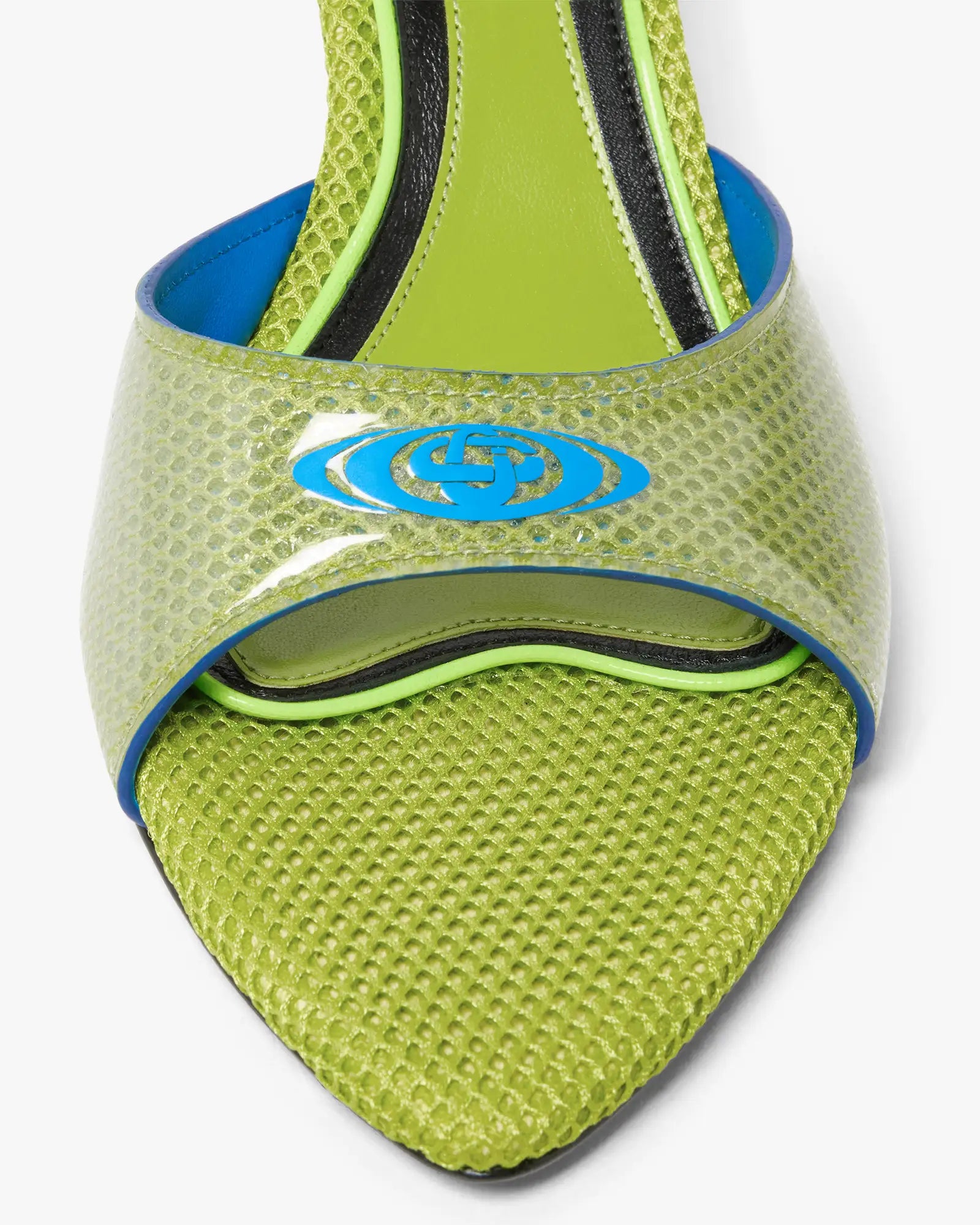 Sandales mules vertes à talon