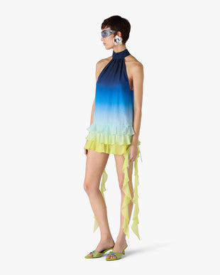 Green Heeled Mule Sandals