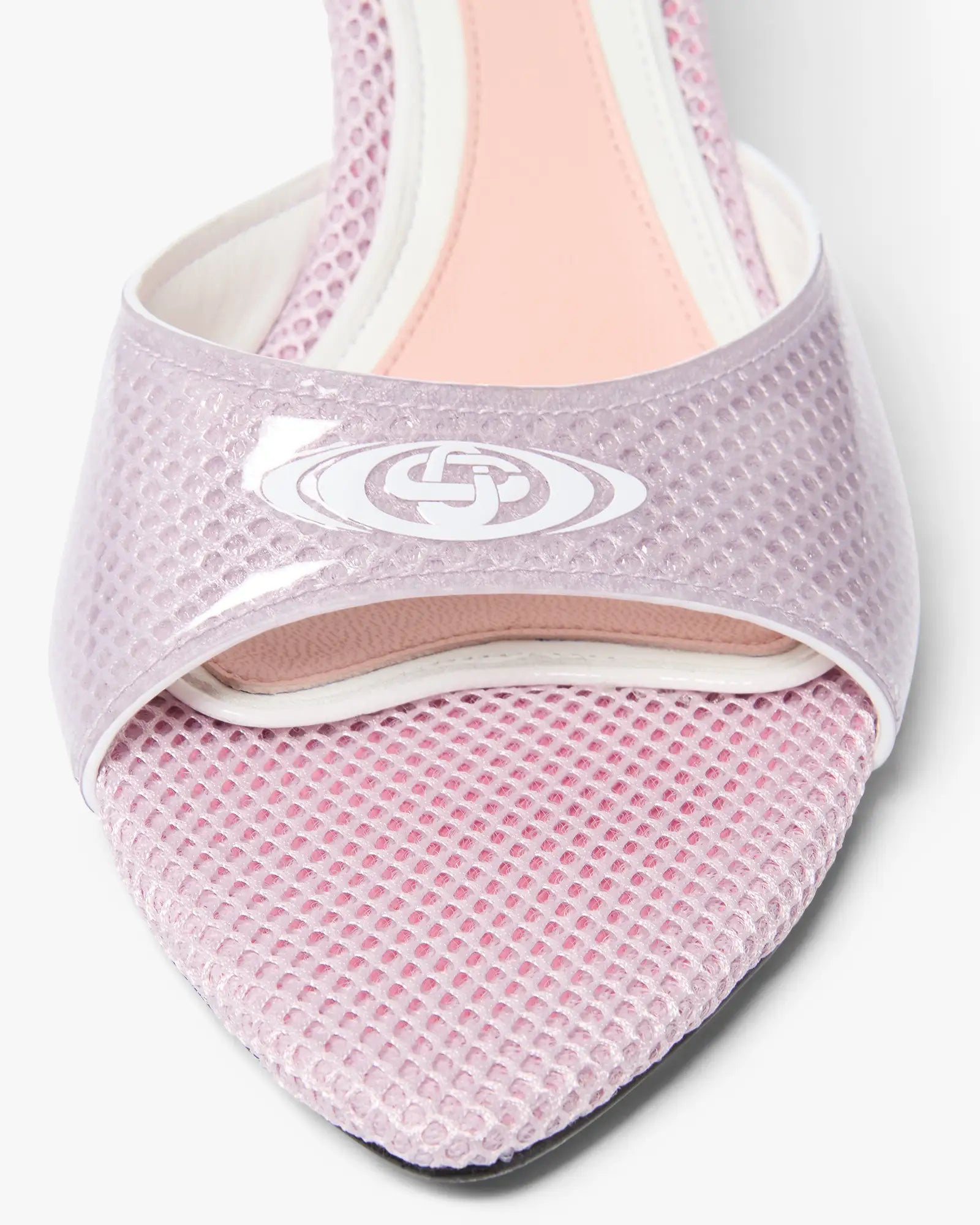 Sandales mules roses à talon