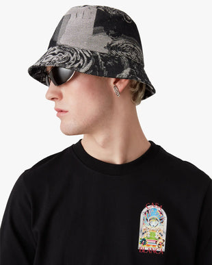 Rave Collage Denim Bucket Hat