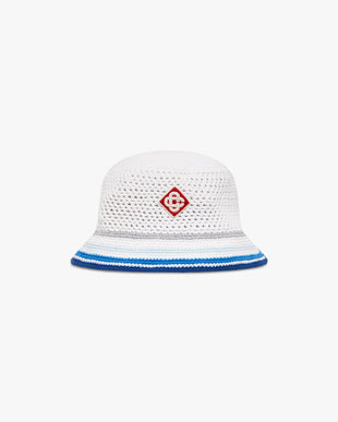 Mesh Stripe Crochet Hat