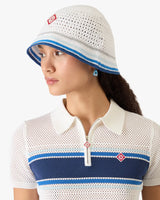 Mesh Stripe Crochet Hat