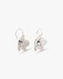 Silver Orchid Brass Earrings