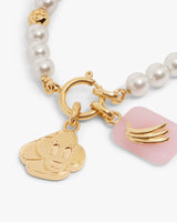 Bracelet blanc et doré en perles Icon