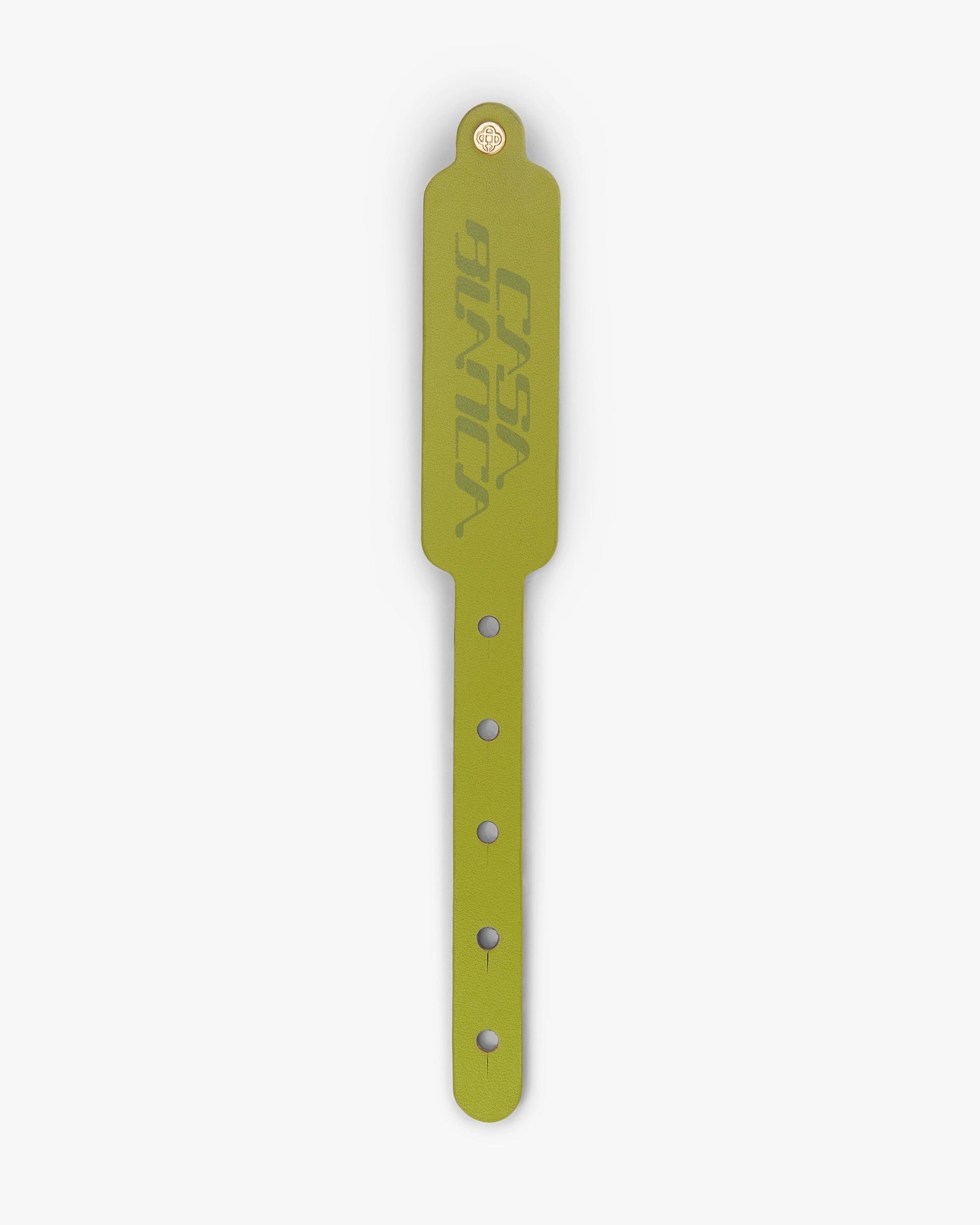 Green & Gold Leather Wristband